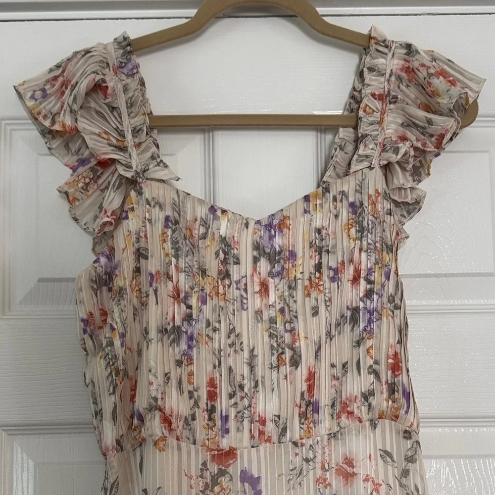 Floral Ruffle Midi Dress - Picture 4 of 5